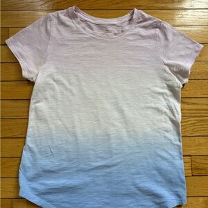 Gradient Pink and Blue Women's T Shirt Textured cotton